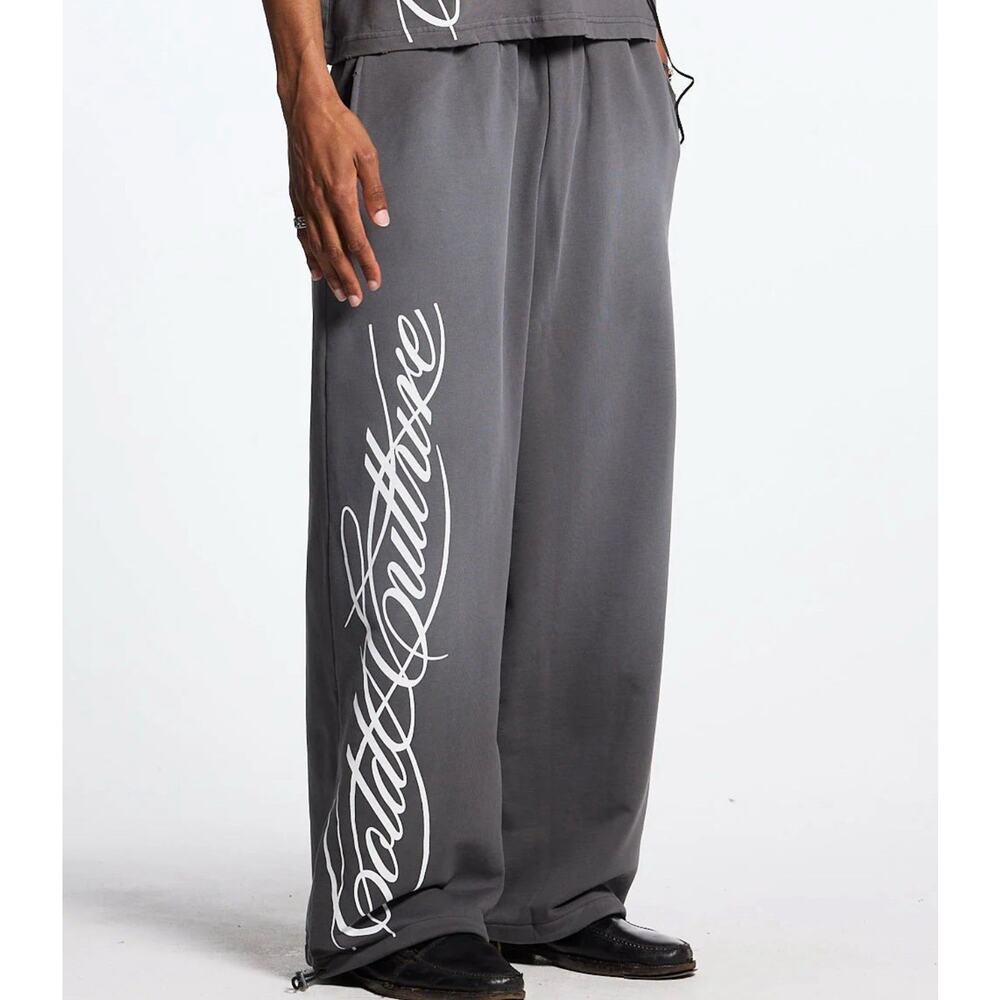 Cold Culture Script Sweatpants Antracite Grey Medium